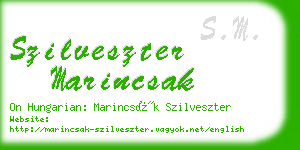 szilveszter marincsak business card